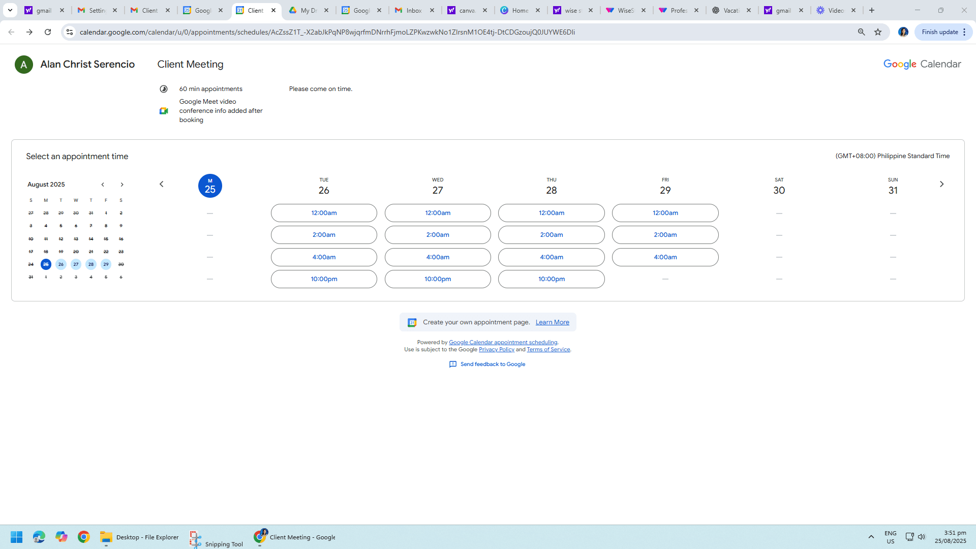 Executive Virtual Assistant project screenshot